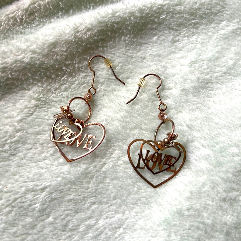 Layered Heart Love Earrings